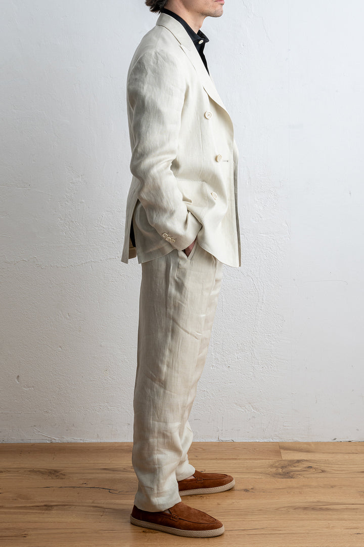 Roma Db Linen Blazer SAND
