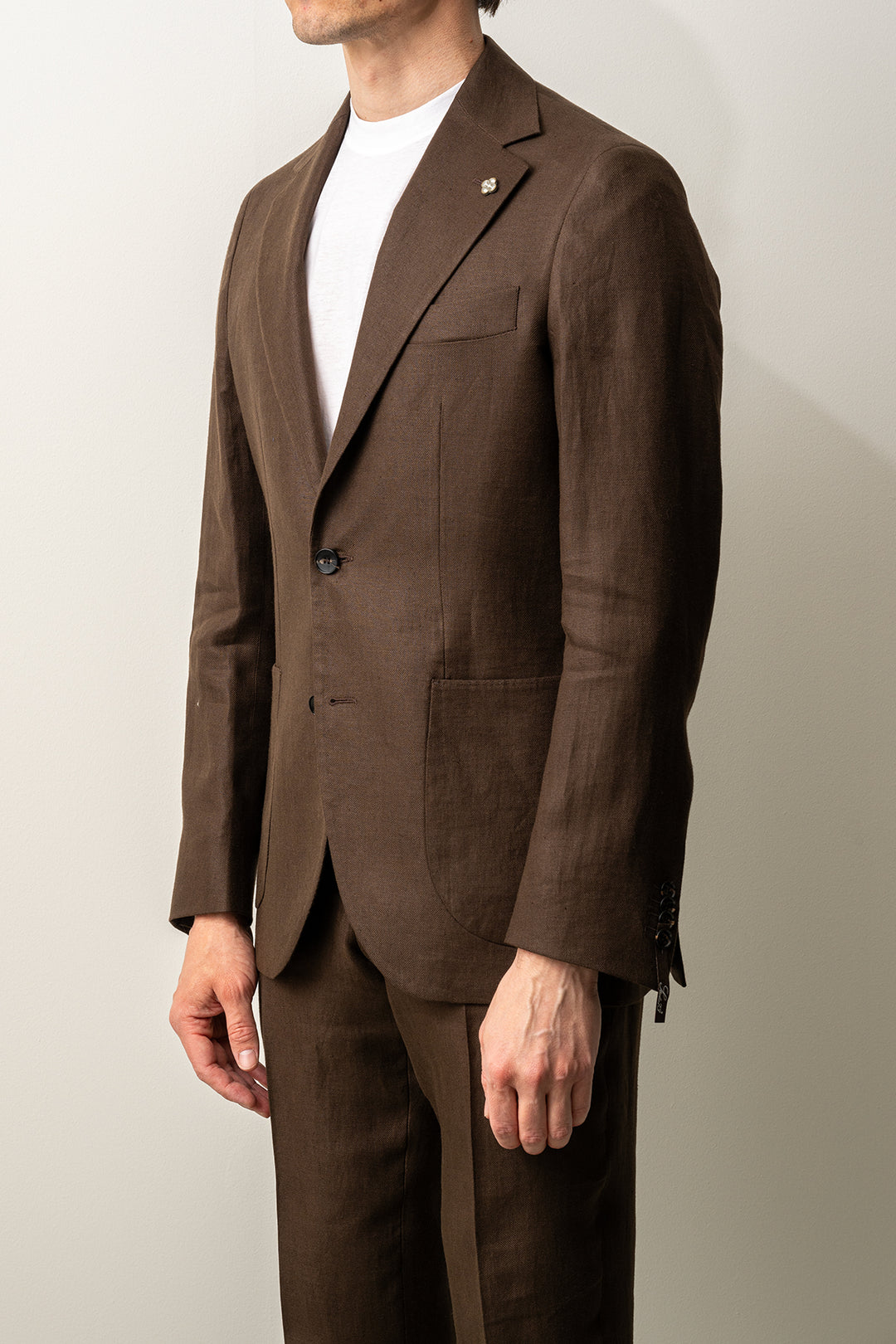 Ryhs Linen Blazer Dark Brown