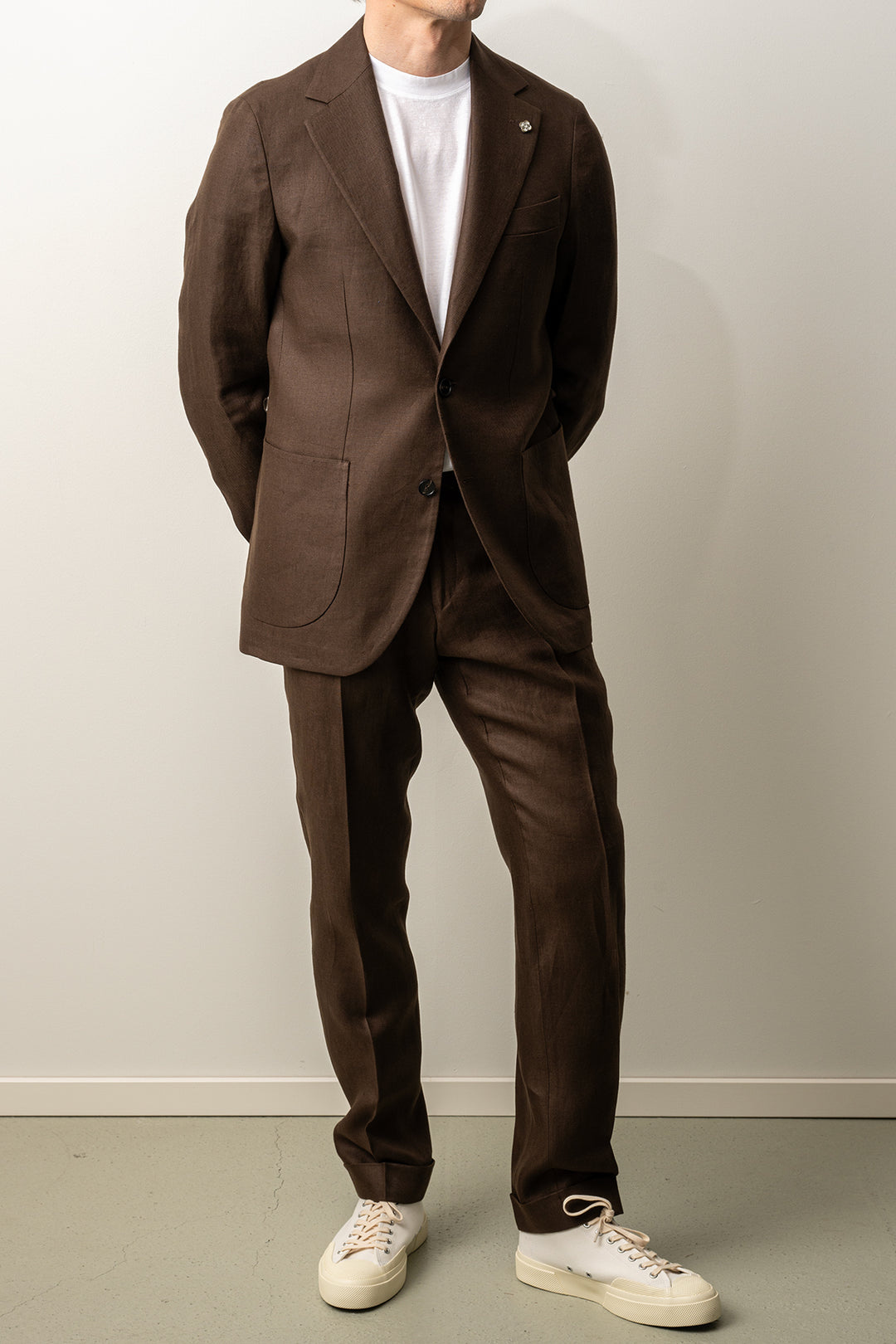 Ryhs Linen Blazer Dark Brown