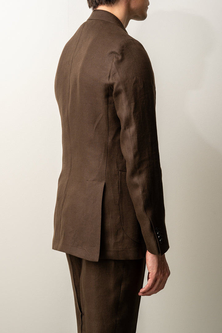 Ryhs Linen Blazer Dark Brown