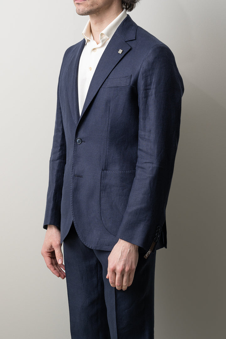 Ryhs Linen Blazer Dark Navy