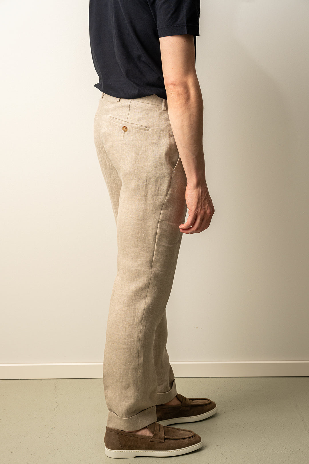 Ryhs Pat Linen Trouser Beige
