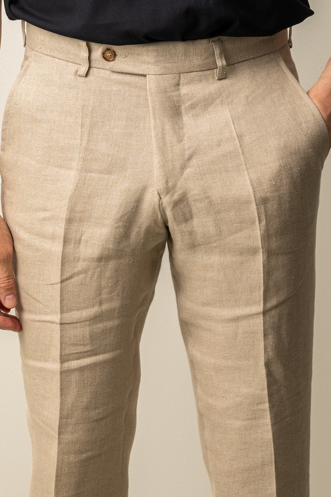 Ryhs Pat Linen Trouser Beige