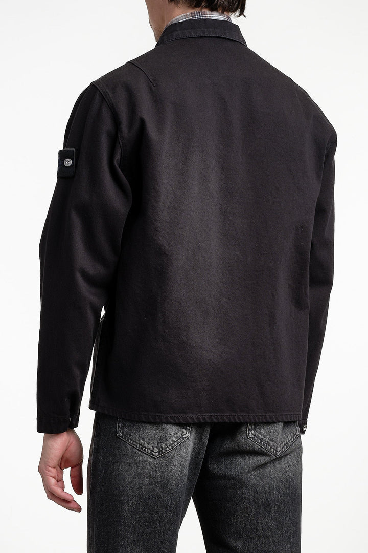 Bull Denim-TC Shirt Black – STONE ISLAND, sidobild