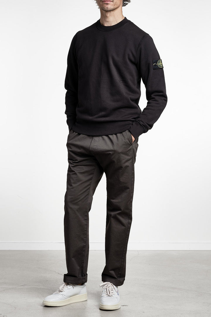Garment Dyed Fleece Sweatshirt Black – Stone Island, detaljbild