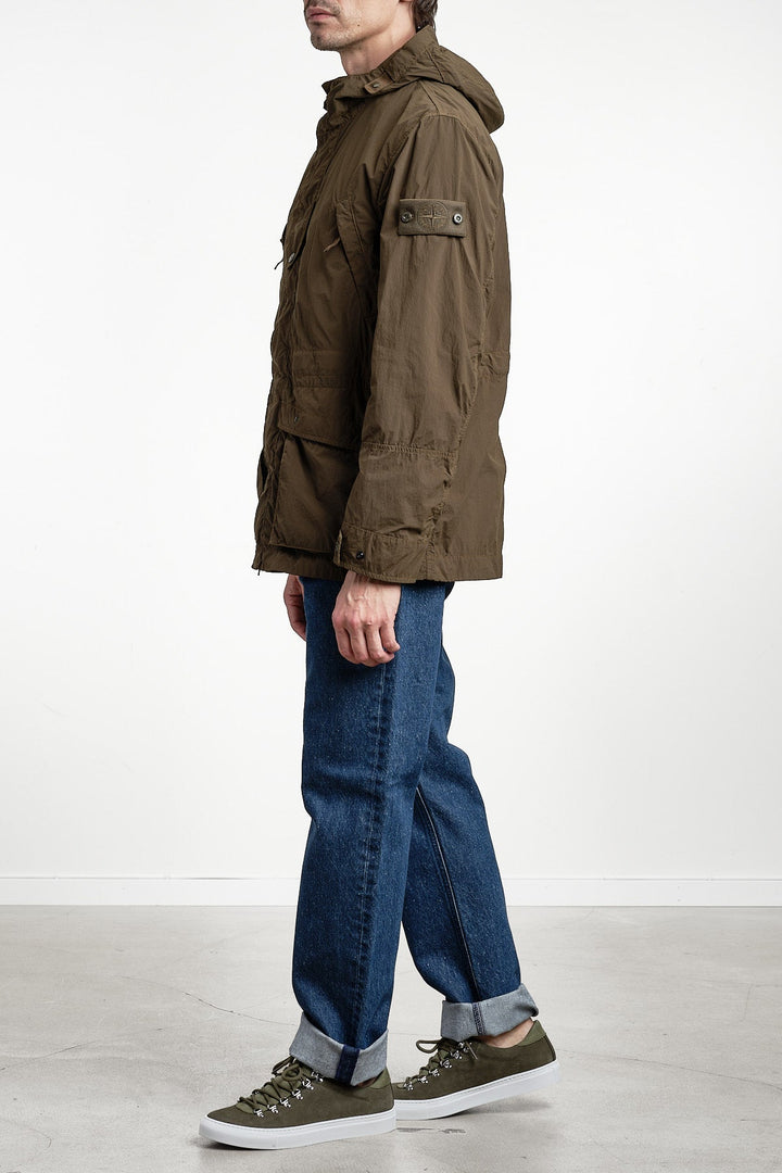 Ghost Piece Nylon Smerigliato Short Parka Green – STONE ISLAND, helbild
