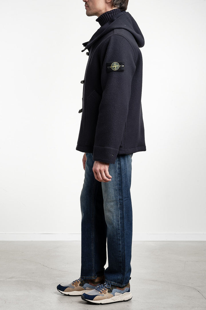 Heavy Melton Short Parka Navy Blue – STONE ISLAND, helbild
