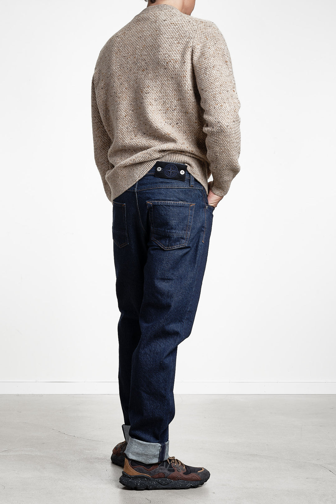 Indigo Denim Rinsed Trousers Blue Rinse – Stone Island, helbild framifrån
