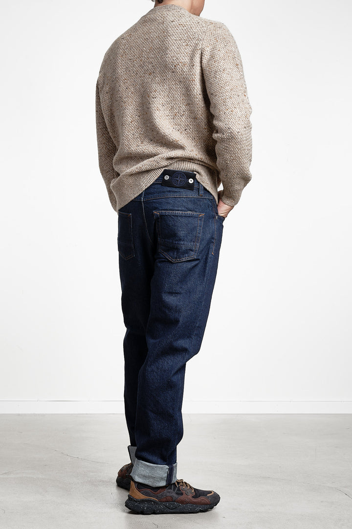 Indigo Denim Rinsed Trousers Blue Rinse – Stone Island, helbild framifrån