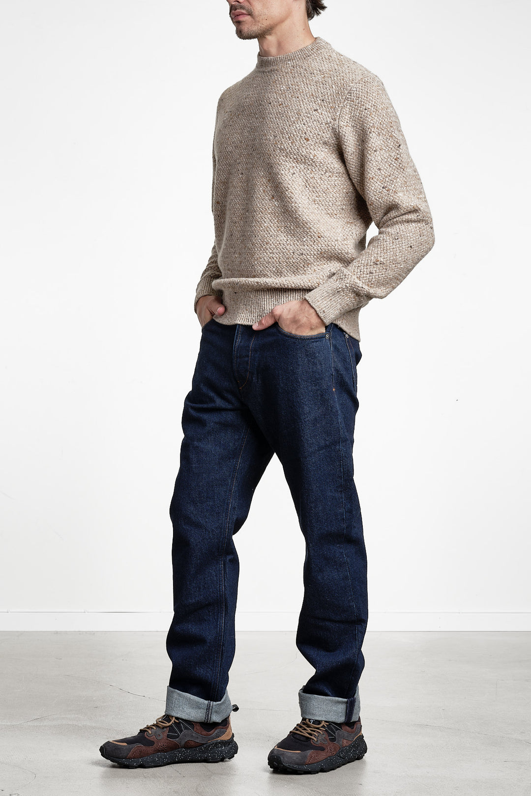 Indigo Denim Rinsed Trousers Blue Rinse – Stone Island, helbild snett