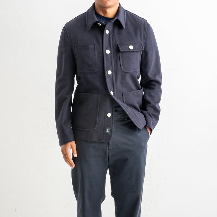 Luxury Wool Cashmere Overshirt Morrison Blue Navy