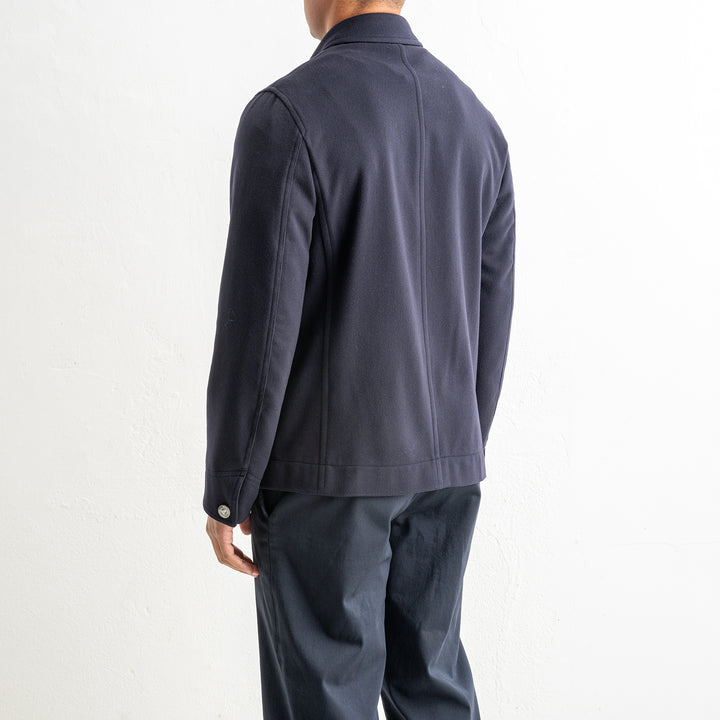 Luxury Wool Cashmere Overshirt Morrison Blue Navy