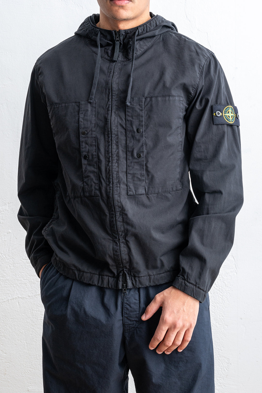 Short Cotton Parka Black