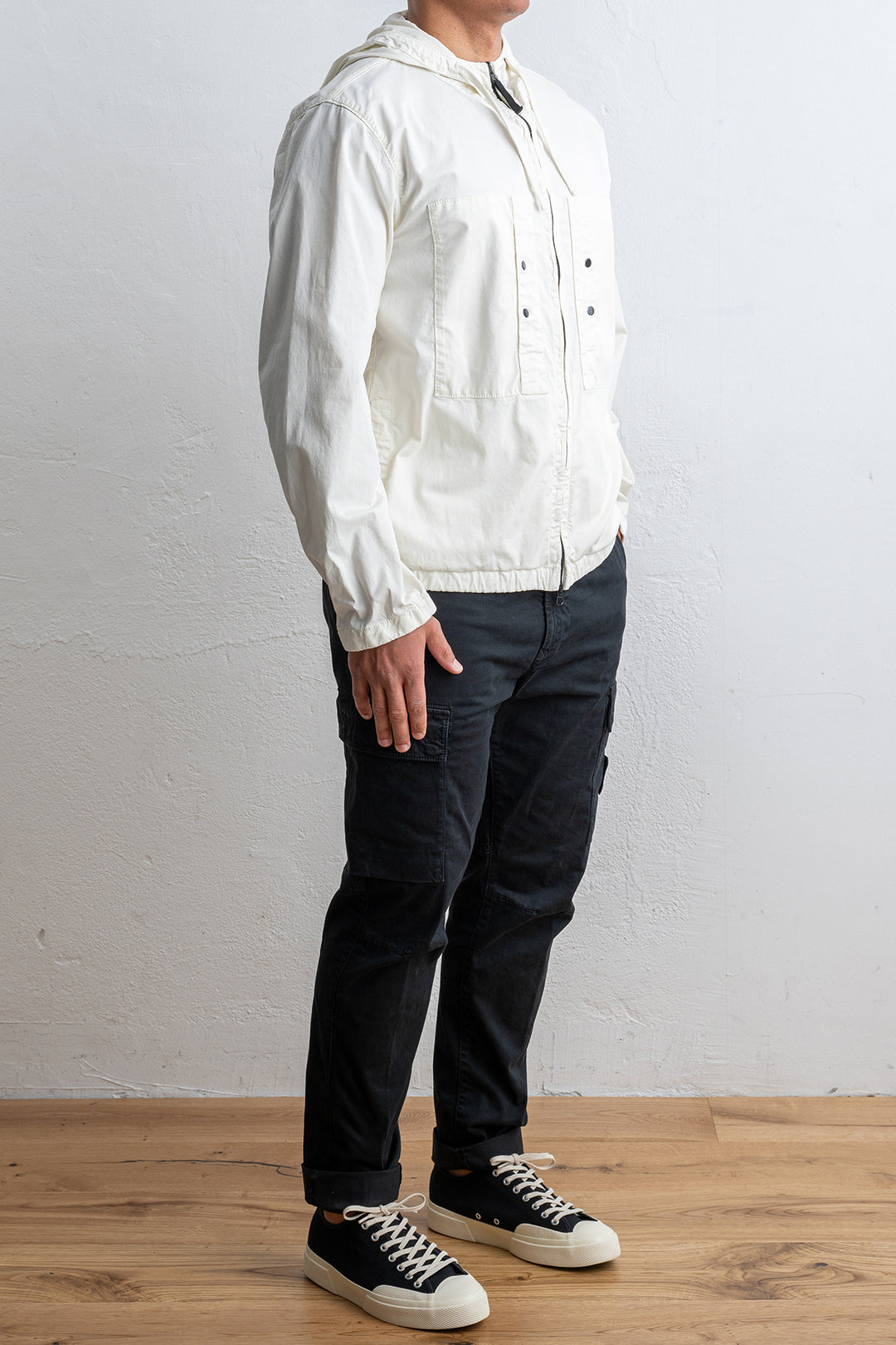 Short Cotton Parka IVORY