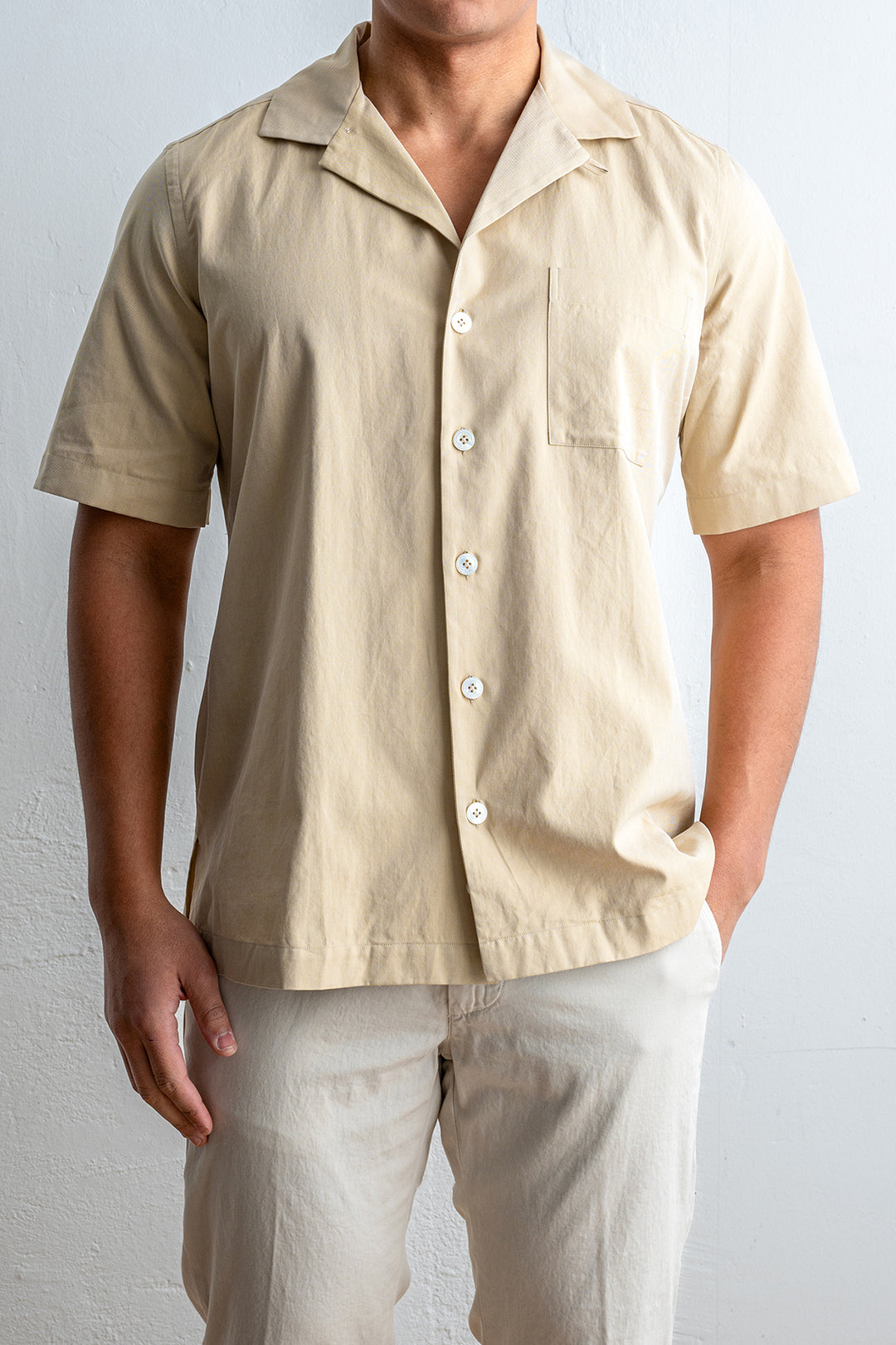 Short Sleeved Shirt Beige