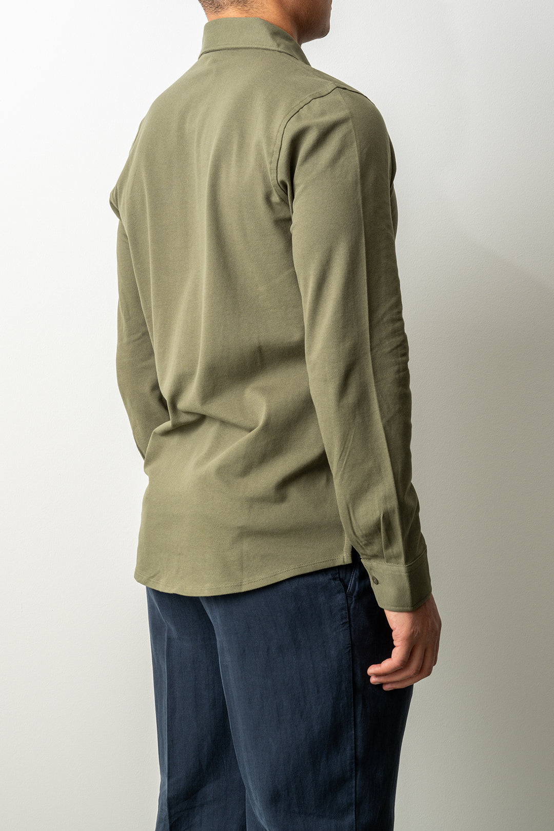 Soft Jersey Pique Shirt Green