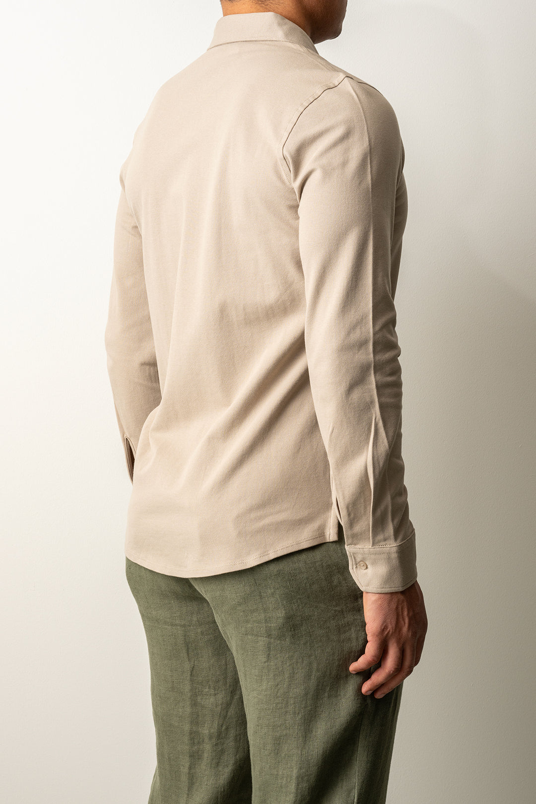 Soft Jersey Pique Shirt SAND