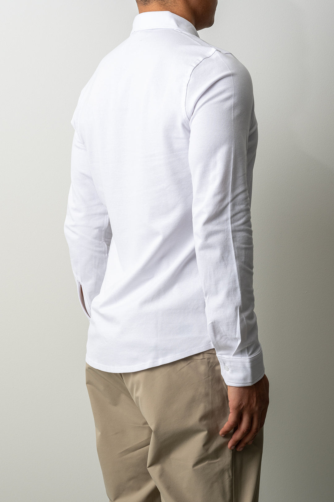 Soft Jersey Pique Shirt White