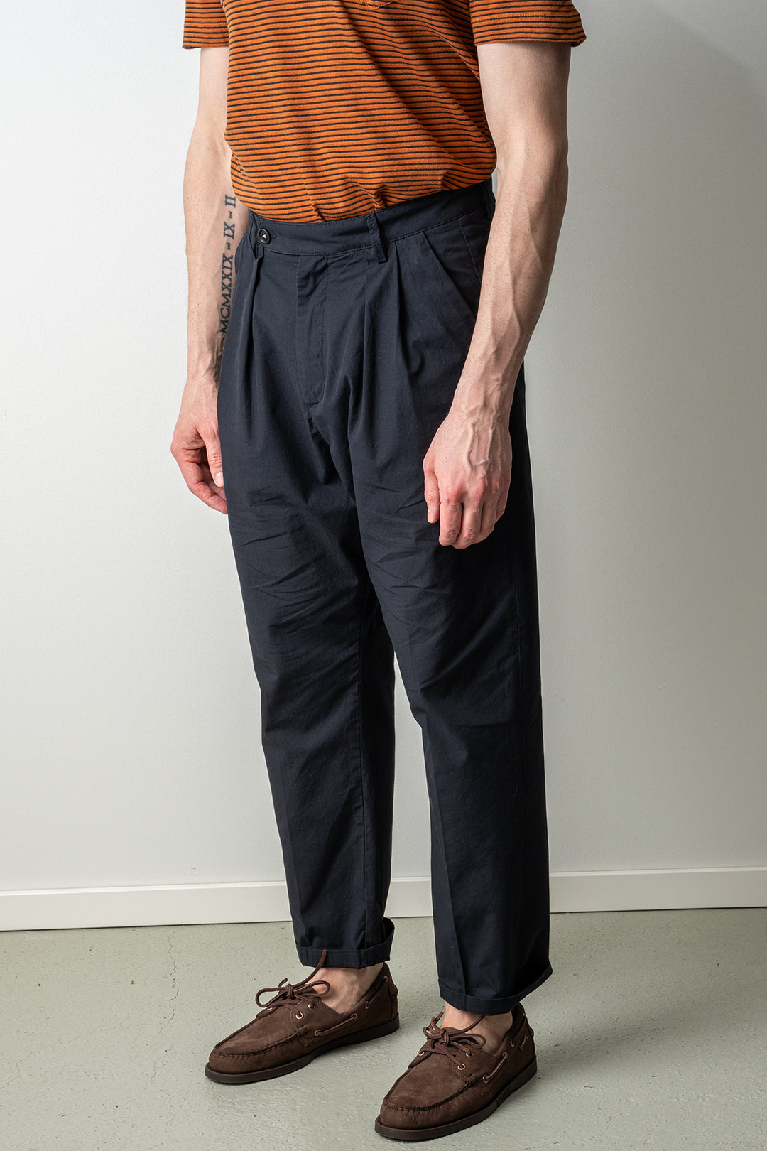 Stan Cropped Trouser Navy