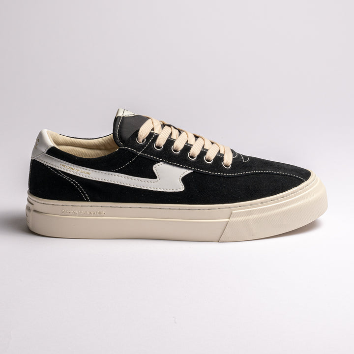 Dellow S-Strike Cup Suede Sneaker Black/White