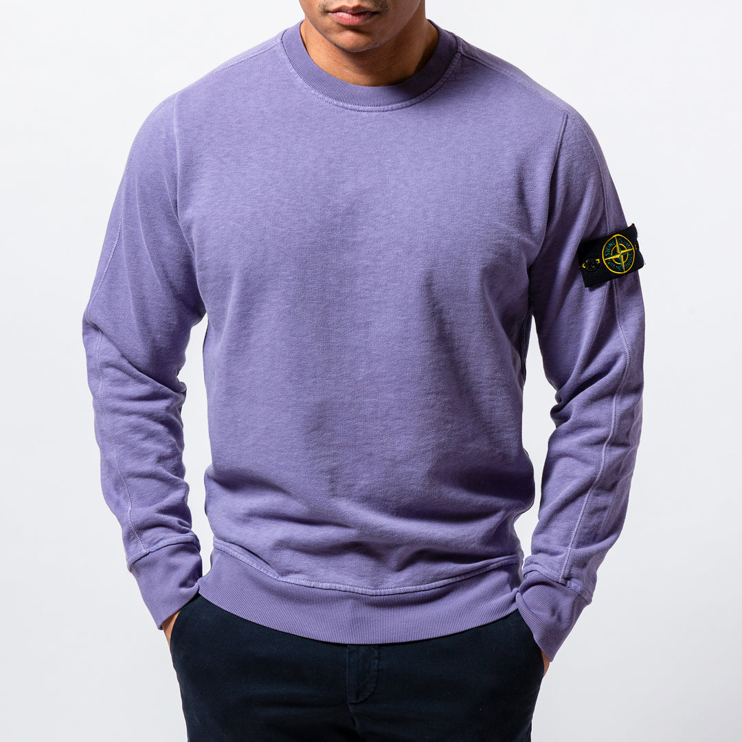 Melange Cotton Sweatshirt Lavender