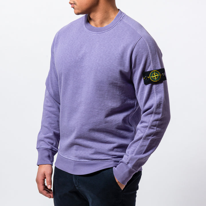 Melange Cotton Sweatshirt Lavender