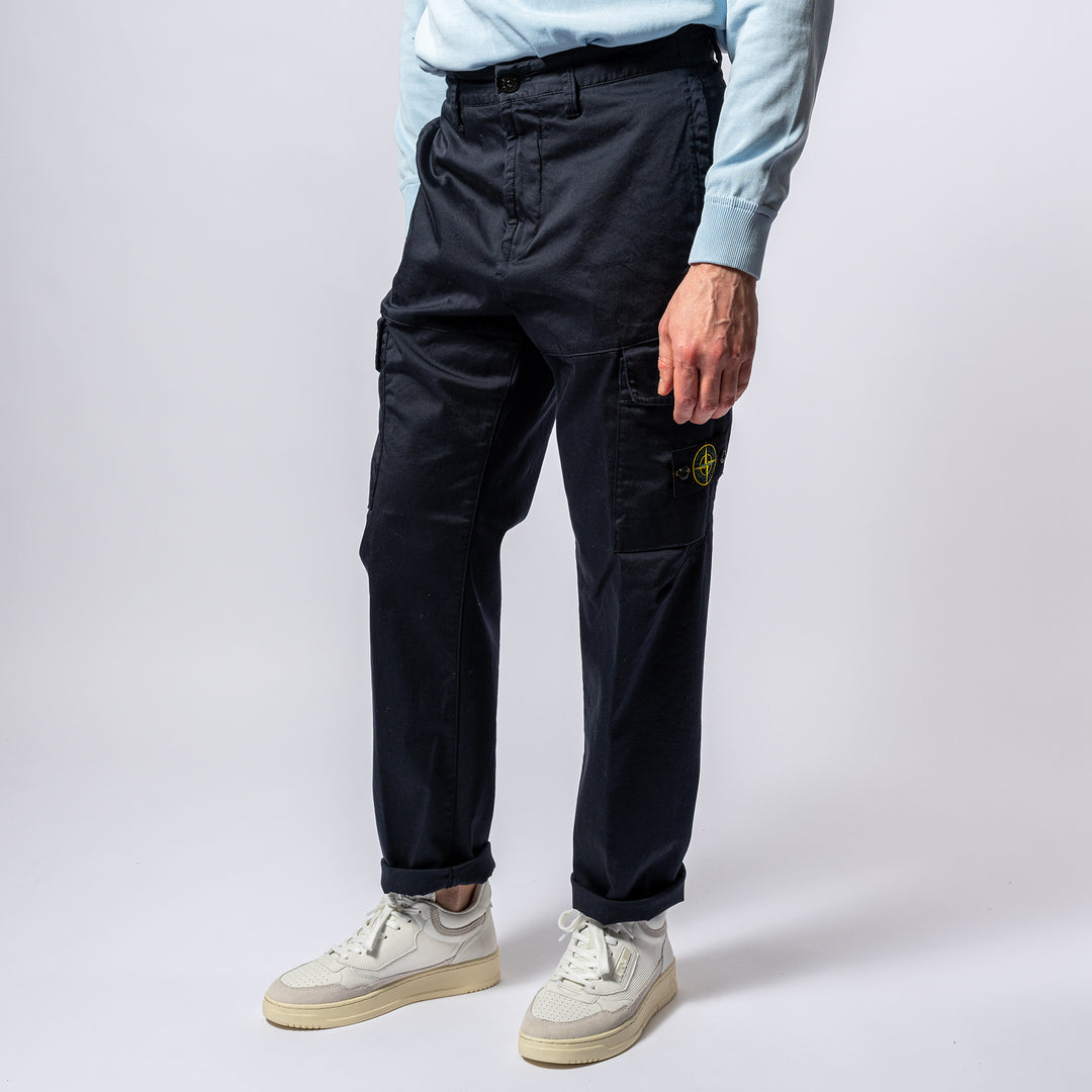 Regular Cotton Trousers NAVY BLUE