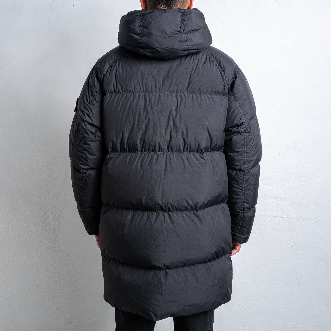 Long Real Down Coat Black