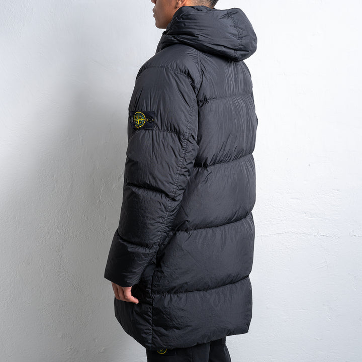 Long Real Down Coat Black