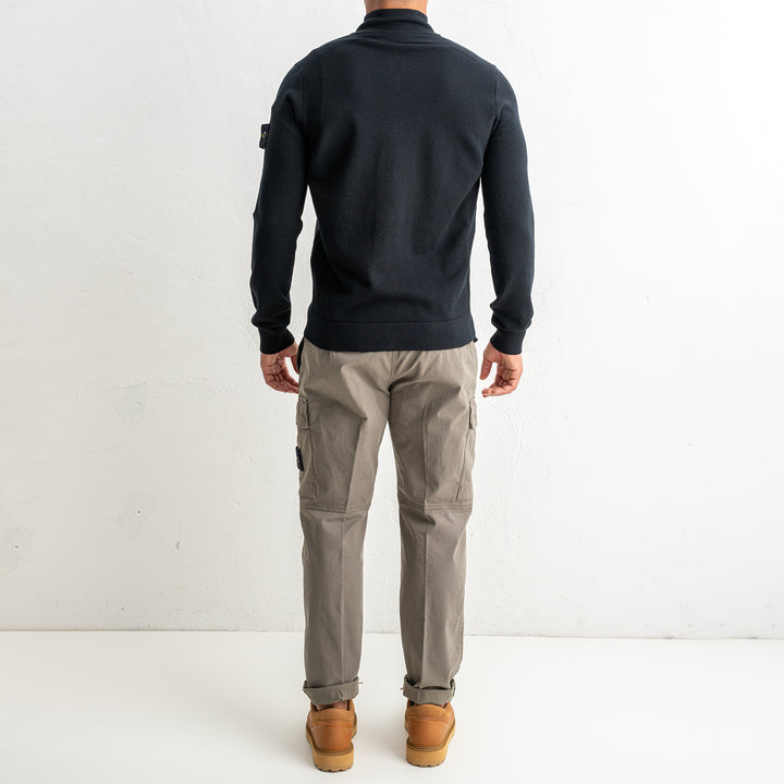 Stretch Wool Full Zip Sweater 5100062 Black