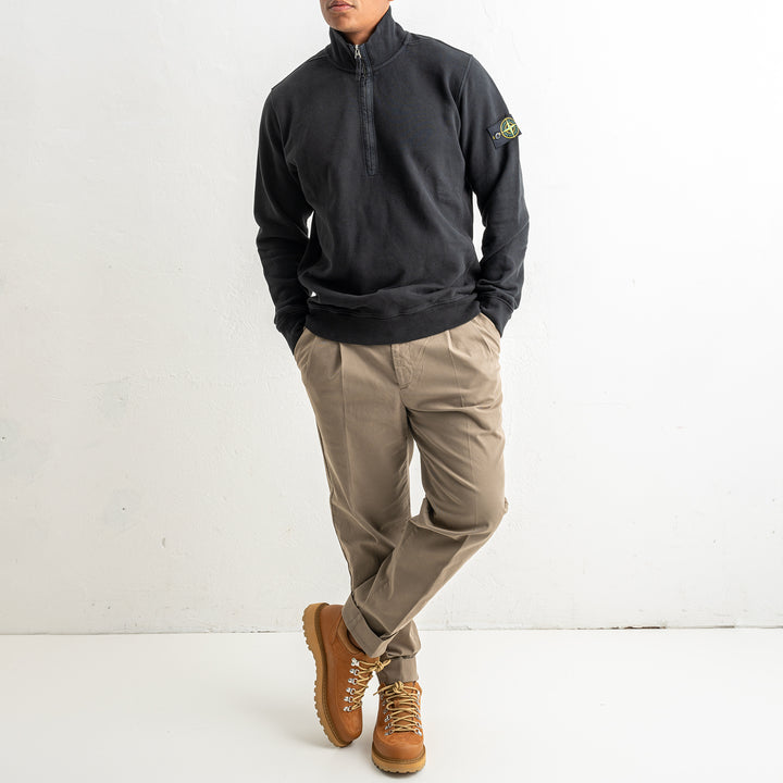 Brushed Organic Cotton Fleece Polo 6100068 Black