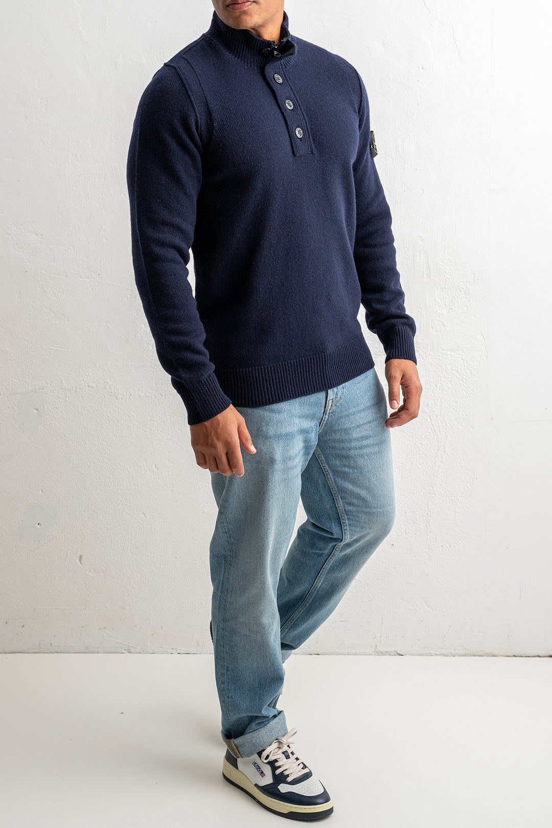 Lambswool Half Zip Sweater 5100040 Navy Blue