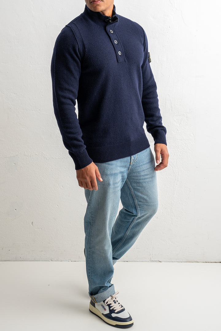 Lambswool Half Zip Sweater 5100040 Navy Blue
