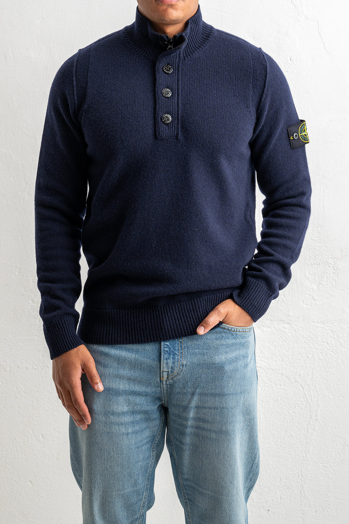 Lambswool Half Zip Sweater 5100040 Navy Blue