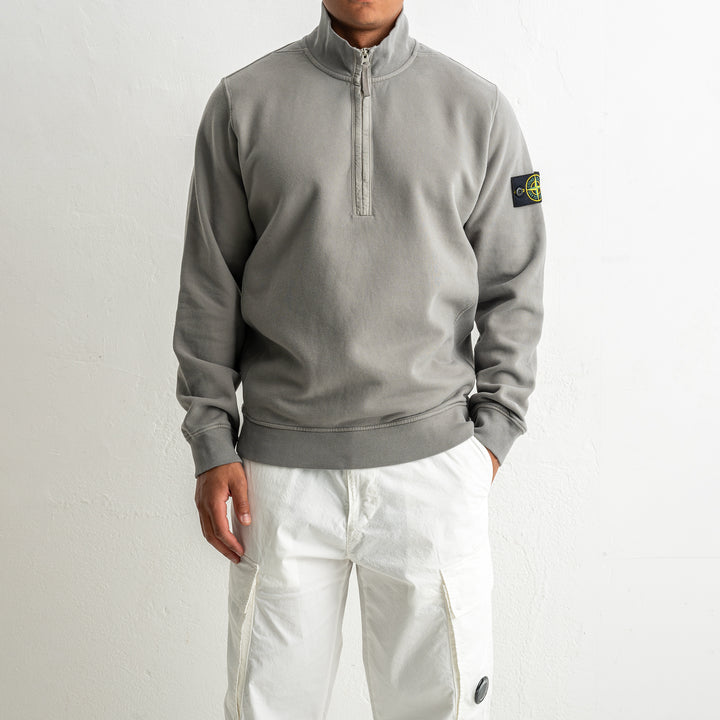 Brushed Organic Cotton Fleece Polo 6100068 CEMENT