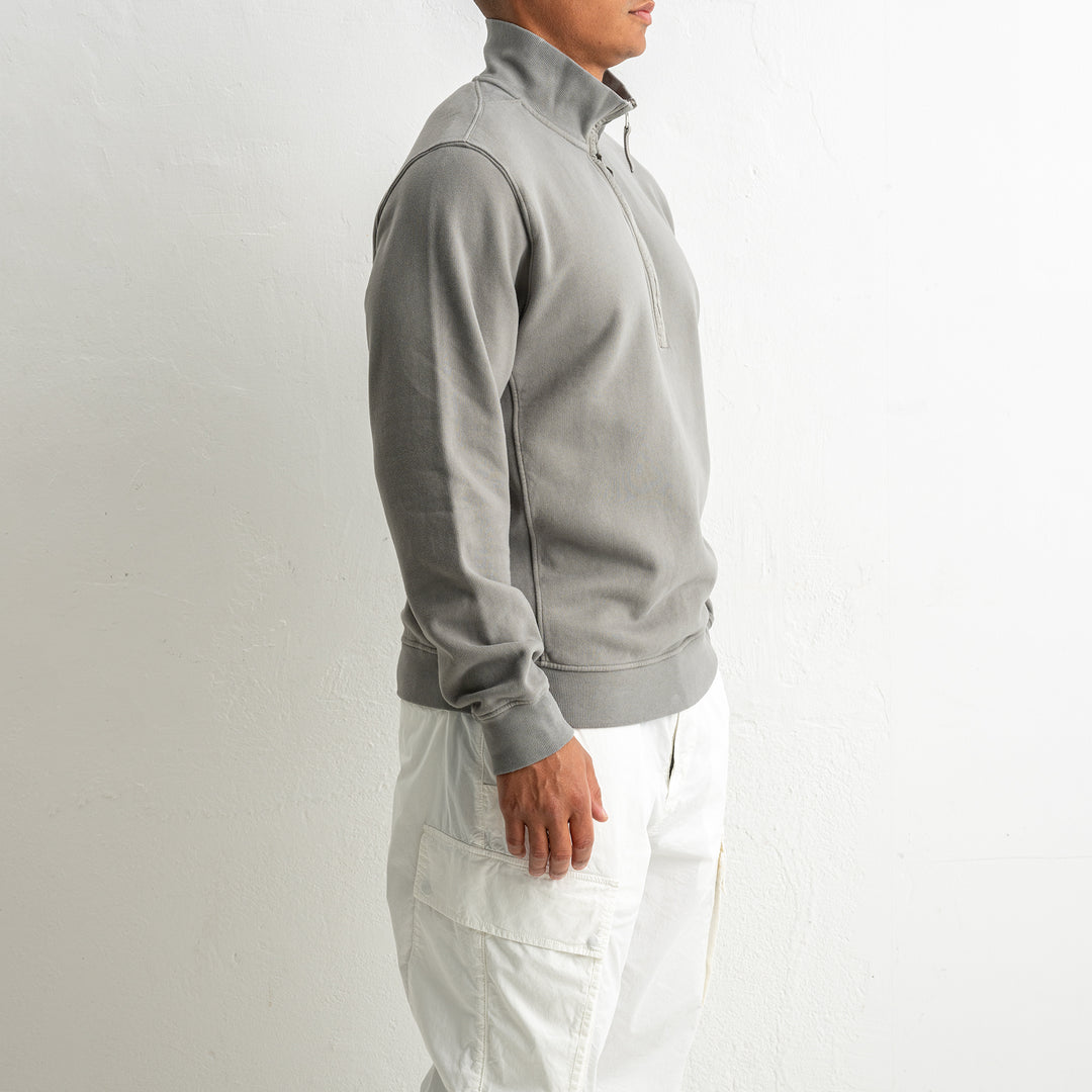Brushed Organic Cotton Fleece Polo 6100068 CEMENT