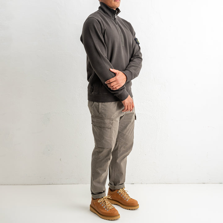 Brushed Organic Cotton Fleece Polo 6100068 LEAD GREY