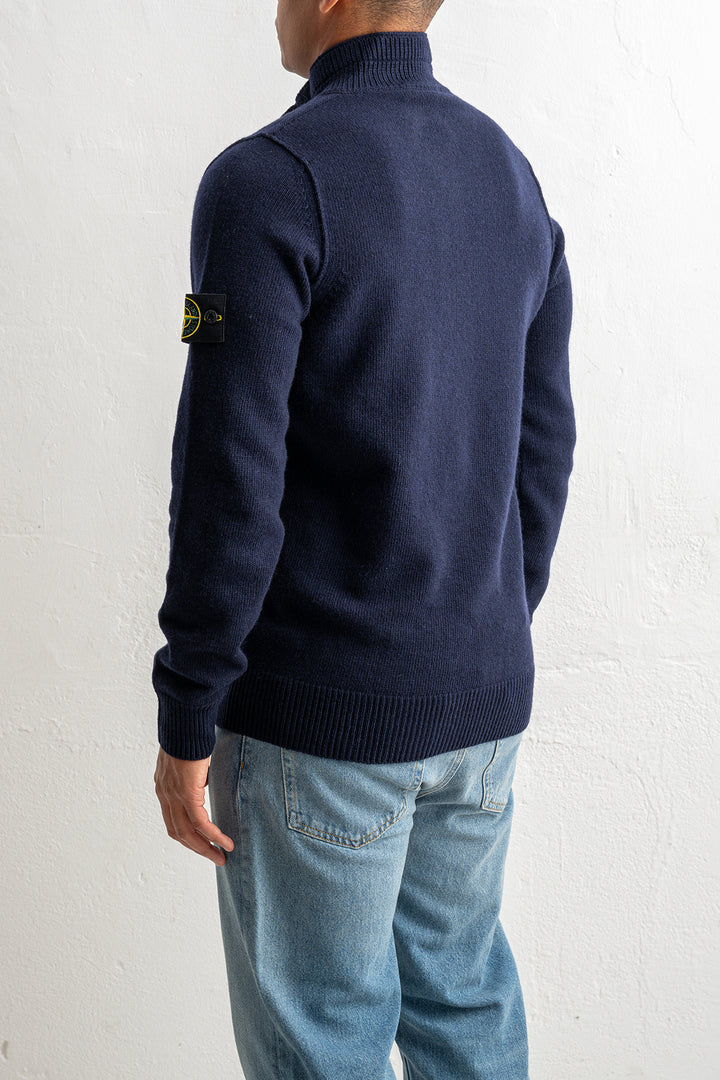 Lambswool Half Zip Sweater 5100040 Navy Blue
