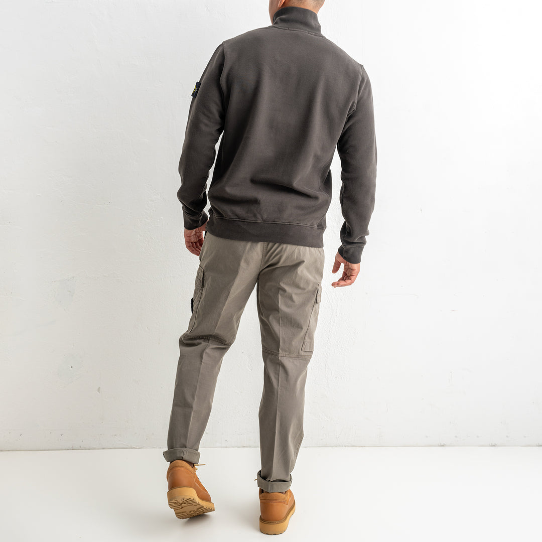 Brushed Organic Cotton Fleece Polo 6100068 LEAD GREY