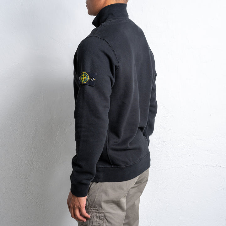 Cotton Half Zip Sweater Black