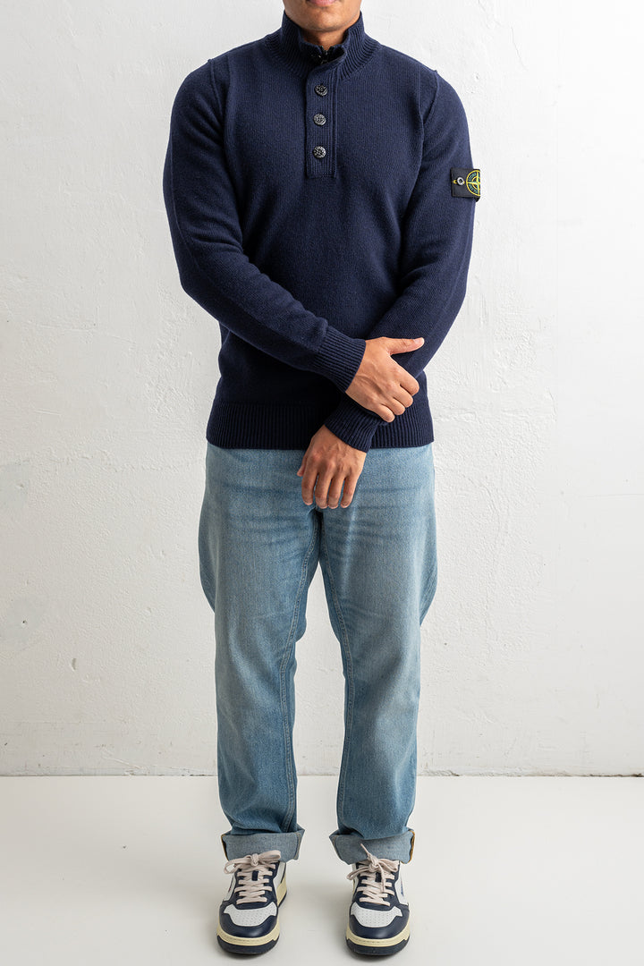 Lambswool Half Zip Sweater 5100040 Navy Blue