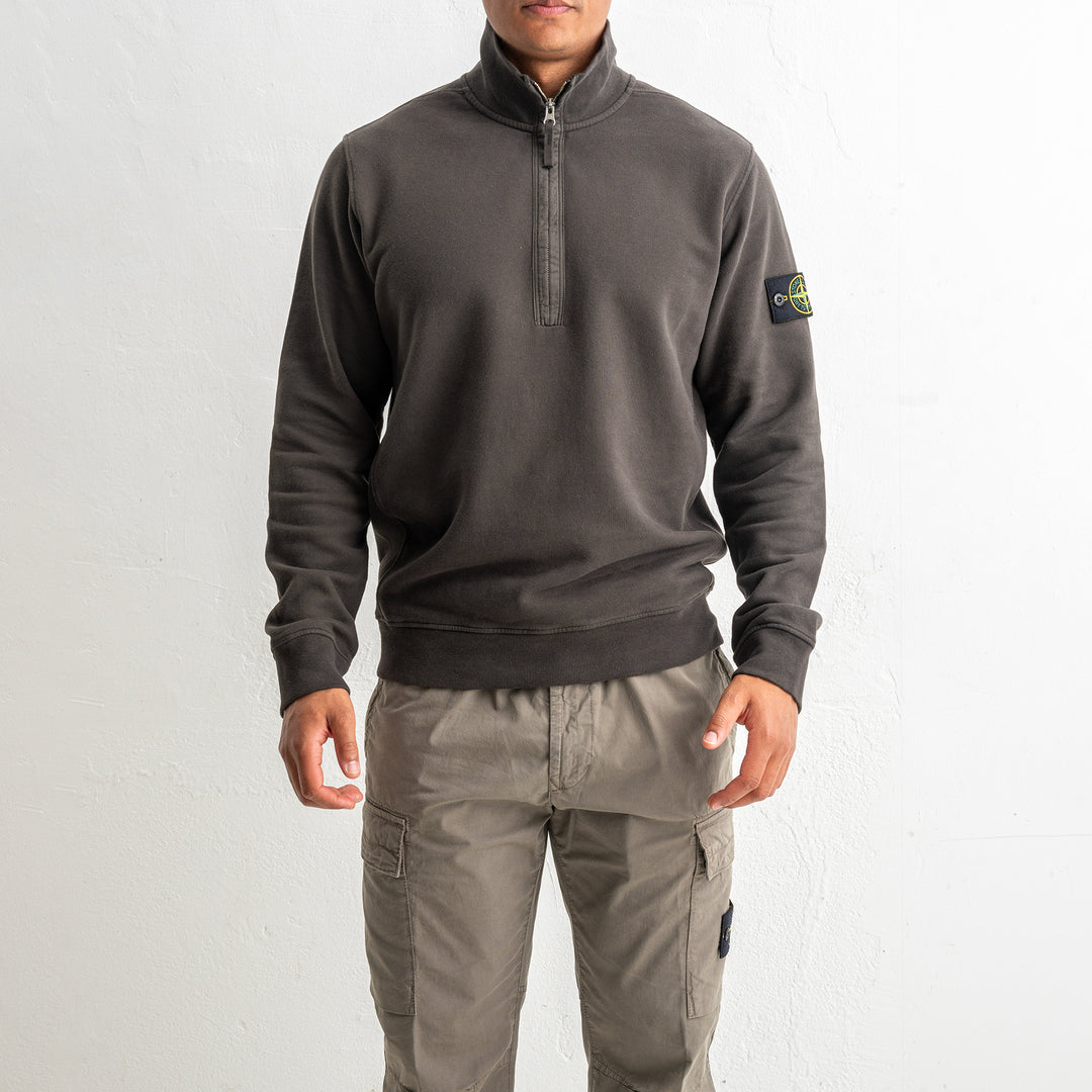 Brushed Organic Cotton Fleece Polo 6100068 LEAD GREY