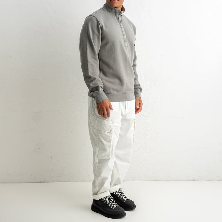 Brushed Organic Cotton Fleece Polo 6100068 CEMENT