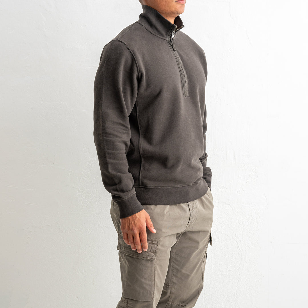 Brushed Organic Cotton Fleece Polo 6100068 LEAD GREY
