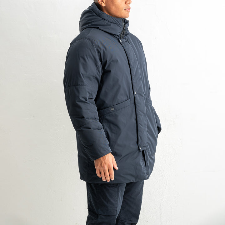 Mirco Twill Long Parka 7100008 Navy Blue