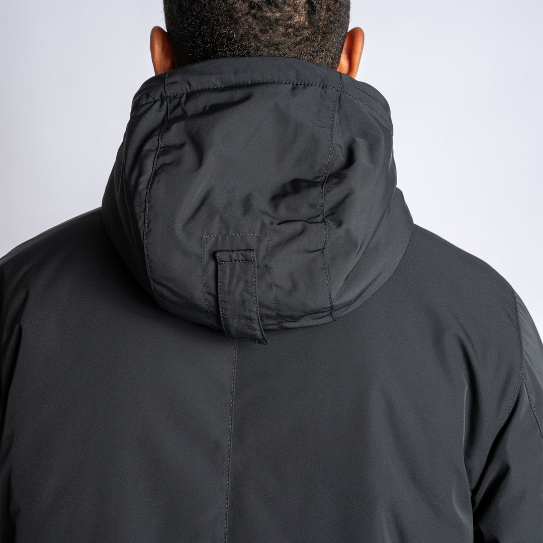 Hooded Medium Jacket Black