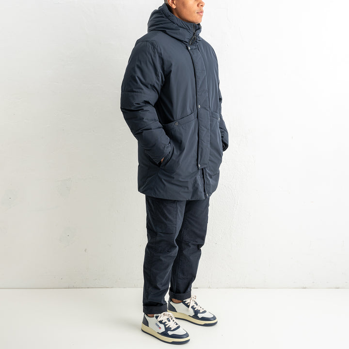 Mirco Twill Long Parka 7100008 Navy Blue