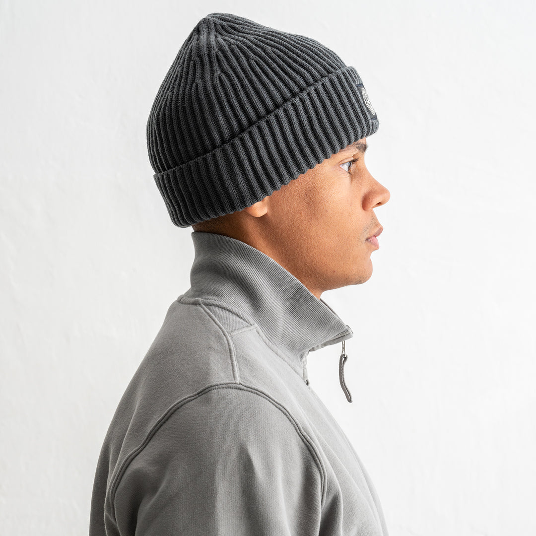 Full Ribb RWS Wool Beanie N100002 LEAD GREY