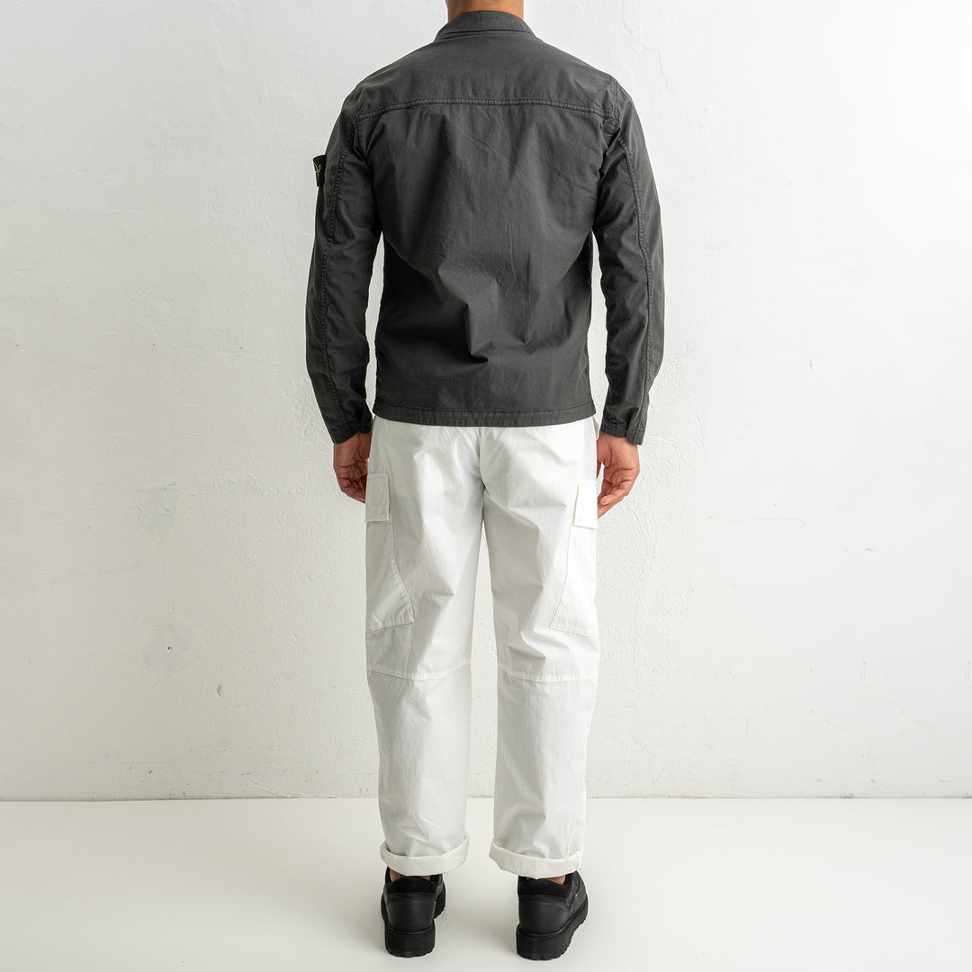 Supima® Cotton Twill Stretch-TC Overshirt 1200003 LEAD GREY