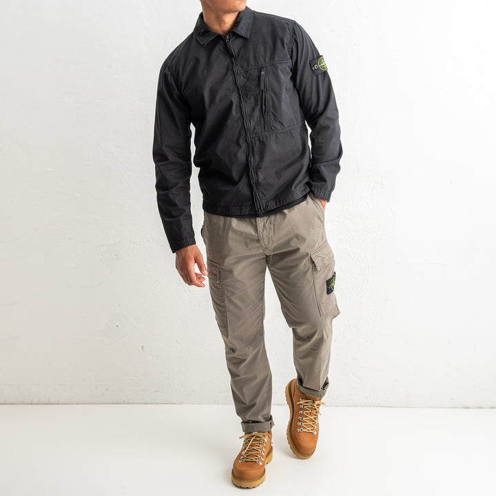 Supima® Cotton Twill Stretch-TC Overshirt 1200003 Black